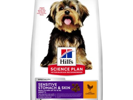 Hill s Science Plan Sensitive Stomach & Skin Small & Mini Adult Dog Food with Chicken 1.5kg Supply