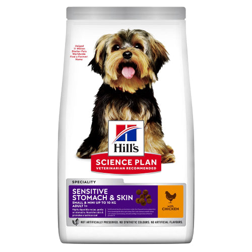 Hill s Science Plan Sensitive Stomach & Skin Small & Mini Adult Dog Food with Chicken 1.5kg Supply