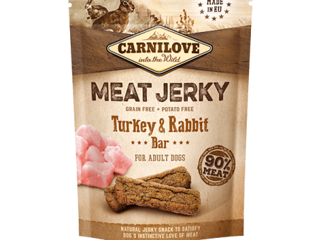 EXP 16FEB25 Carnilove Dog Treat Meat Jerky Turkey & Rabbit Bar 100g For Discount