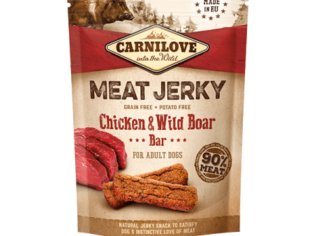 EXP 17FEB25 Carnilove Dog Treat Meat Jerky Chicken & Wild Boar Bar 100g Online Sale